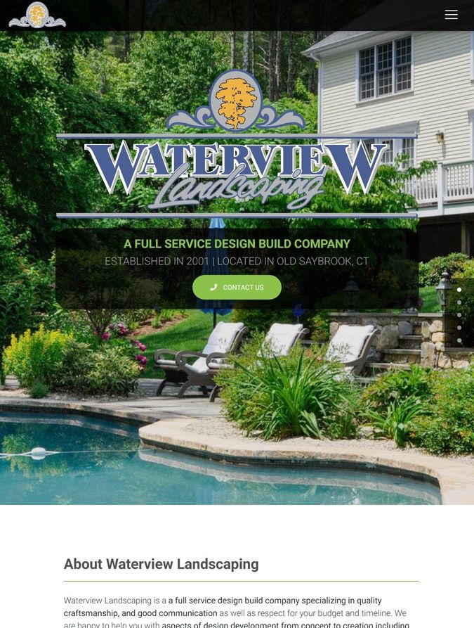 Landscaping company website, Old Saybrook, CT